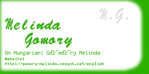 melinda gomory business card